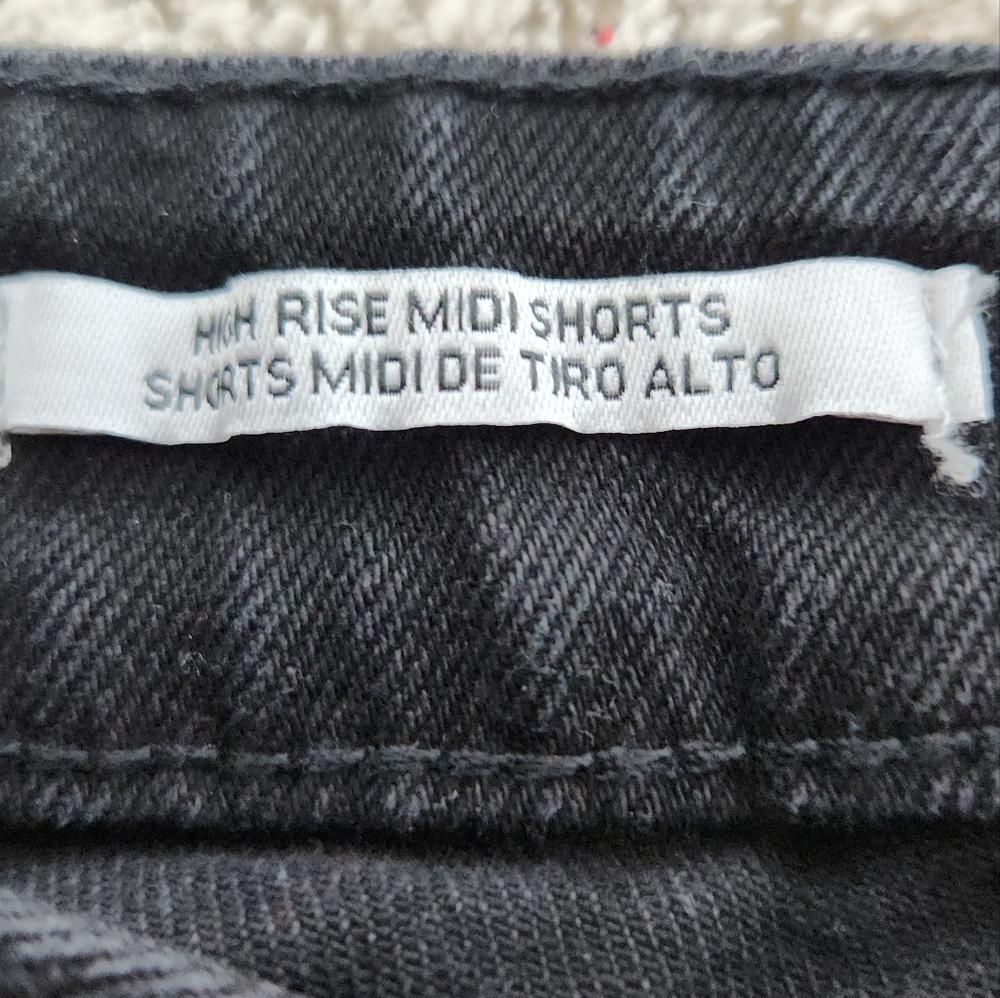 Women's 5" High Rise Midi Shorts - Black - Ava & Viv - 24 - Picture 6 of 11